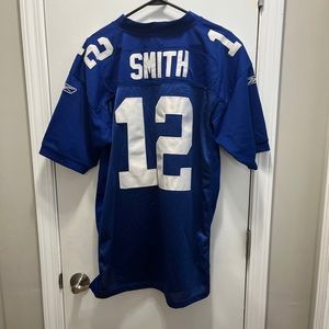 Reebok NFL Blue White Steve Smith #12 NY Giants Football Jersey Mens 48